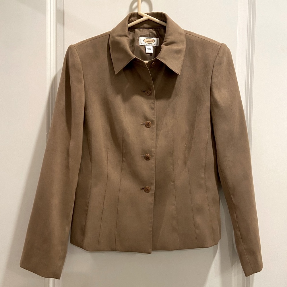 Tabolts faux suede jacket petite S